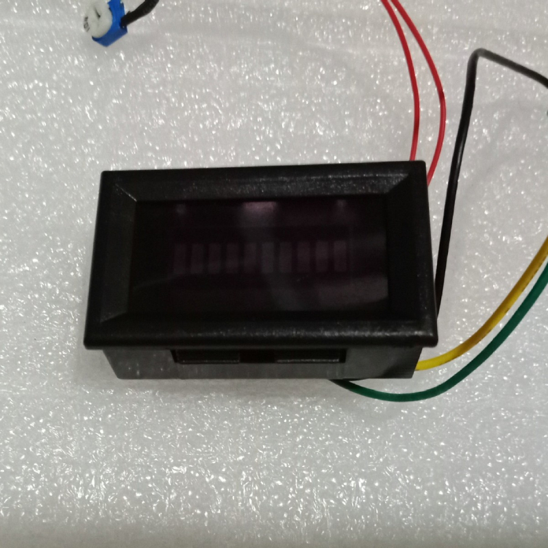 LED mjerač goriva s ravnom trakom za automobile i motocikle, 12V, plastično plavo kućište