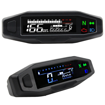 Motocikl mini HD LCD elektronička instrument ploča: brzomjer, tahometar i indikator razine goriva; ABS; težina 209 g; model Motorcycle modification