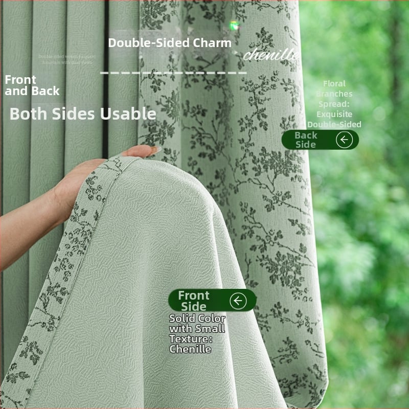 Chenille jacquard zavjese sa zatamnjenjem, stil srednjeg stoljeća, novi model, luksuzan dojam za dnevni boravak, spavaću sobu i balkon, francuski stil