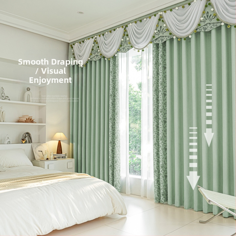 Chenille jacquard zavjese sa zatamnjenjem, stil srednjeg stoljeća, novi model, luksuzan dojam za dnevni boravak, spavaću sobu i balkon, francuski stil