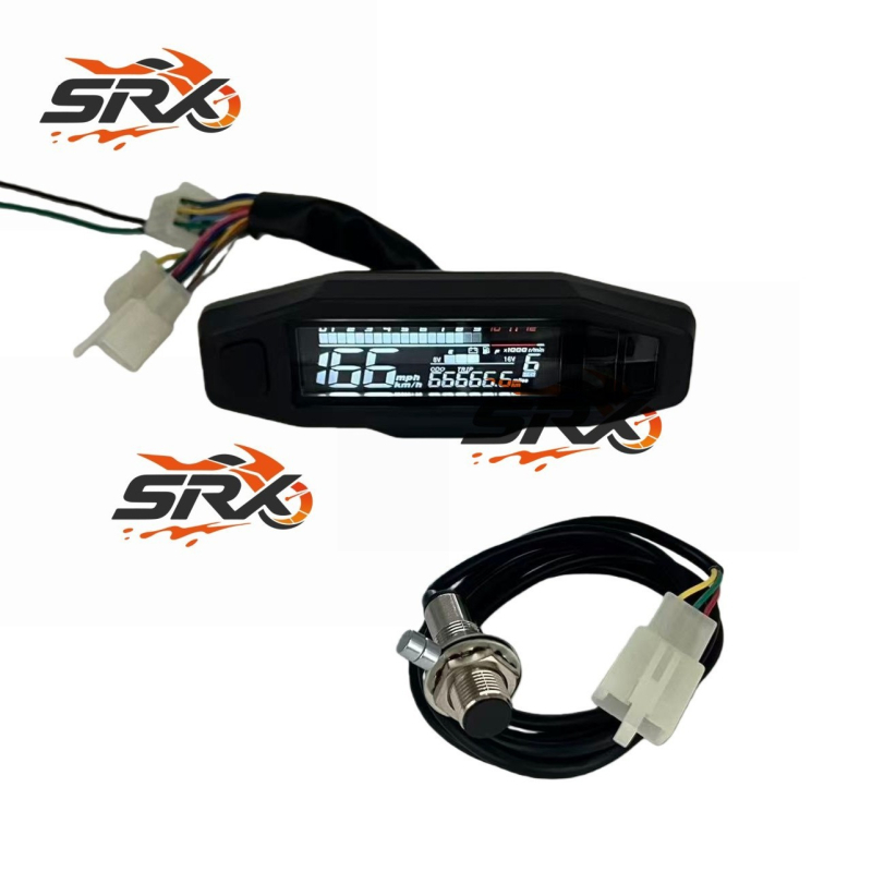 SRX KR200 Univerzalni Mini LCD Brzinomjer i Indikator Razine Ulja – 12V