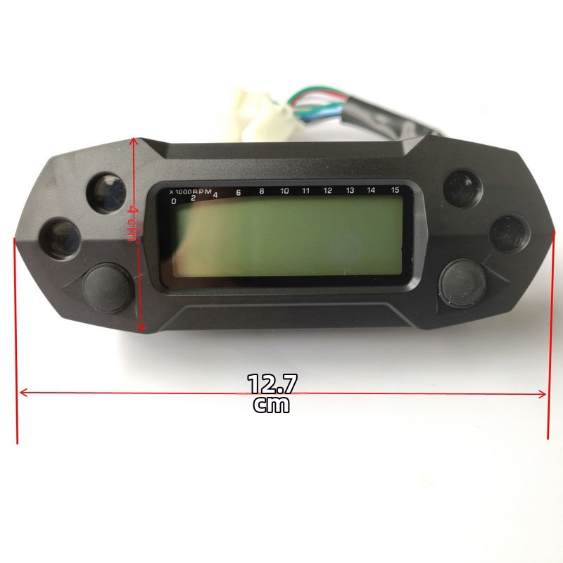 LCD prístrojová doska pre motocykel – off-road, univerzálna úprava, Model: všeobecná úprava, 12V, pohotovostný výkon 0,4W