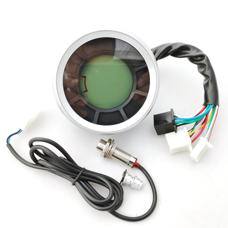 Instrument LCD circular pentru motocicletă – BY521, 12V, 1-6 trepte, temperatură a apei, kilometraj, vitezometru, reglabil