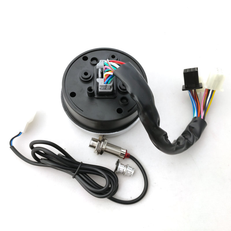 Instrument LCD circular pentru motocicletă – BY521, 12V, 1-6 trepte, temperatură a apei, kilometraj, vitezometru, reglabil