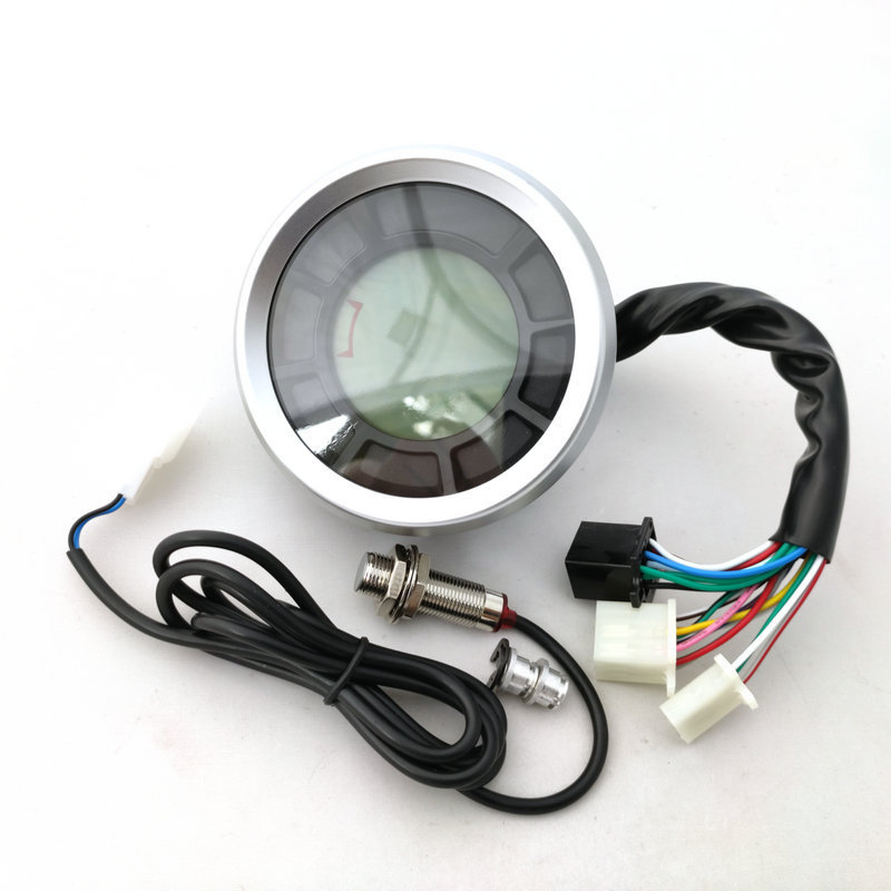 Instrument LCD circular pentru motocicletă – BY521, 12V, 1-6 trepte, temperatură a apei, kilometraj, vitezometru, reglabil