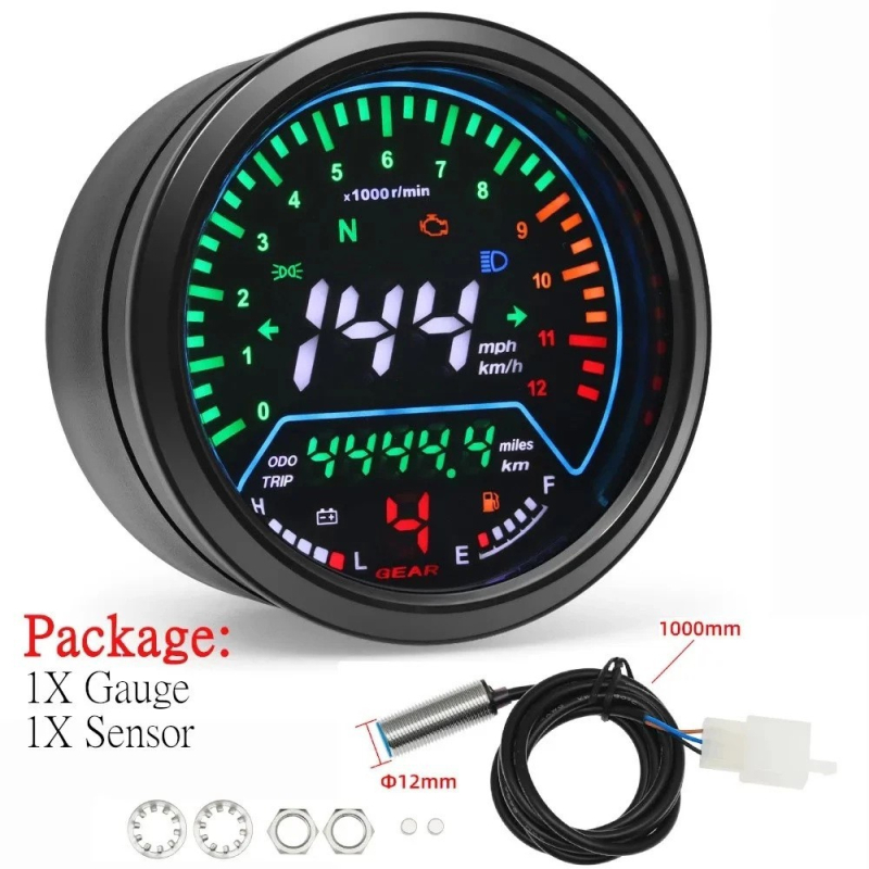 LCD instrument ploča za motocikl – Hourglass Liquid Crystal Meter, ABS plast, 0,4 kg, pogodan za većinu motocikala