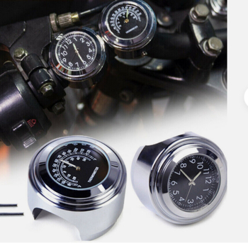 Termometar za ručicu upravljača motocikla, mjerenje temperature, Harley retro stil, sat za upravljač promjera 22–25 mm