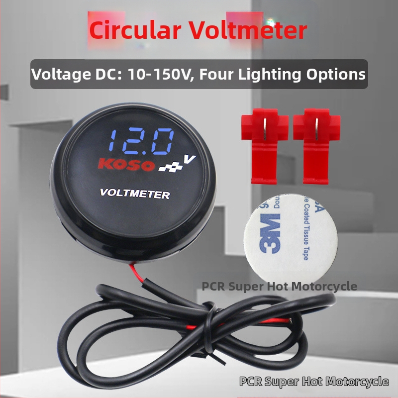 LED kružni voltmetar 10-150 V za električna vozila, motocikle i električne bicikle – univerzalni dodatak za prikaz napona
