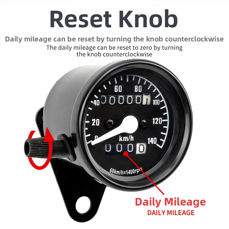 Elektronický tachometer na motocykel so dvojitou odometrom, LED retro ukazovateľ, kompaktný merací prístroj
