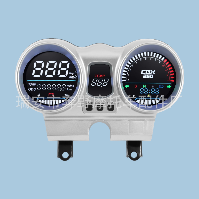 Motociklistička instrument ploča s LED tachometrom, voltmetrom i odometrom (kompatibilno s CBX250/CBF250, 800 g)