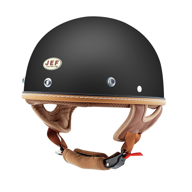 Casca moto JEF – ABS, certificare 3C, ușoară, design retro pentru vară și navetă