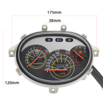 Youcheng Handsome Boy panou de instrumente pentru motocicletă cu tachometru, 12V, 5W