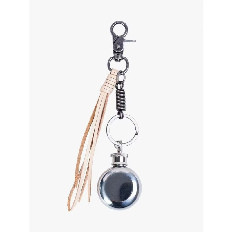 Breloc din aliaj cu pandantiv din șnur de piele împletit, stil etnic, origine Yiwu, iarna 2024, trend de personalitate