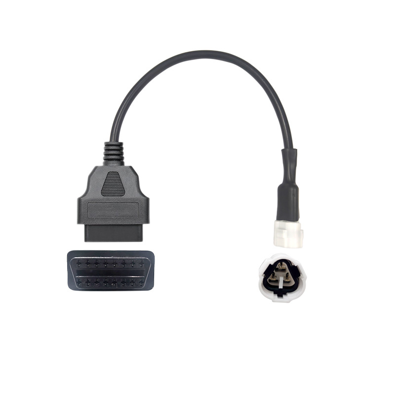 OBD2 3-пинов адаптер кабел за EFI мотоциклет със никелирана изолация