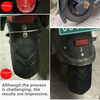 Rozšírený predný blatník a zadný blatník pre motocykle a elektrické trojkolky – univerzálna kompatibilita, polypropylén (PP), vodotesná ochrana