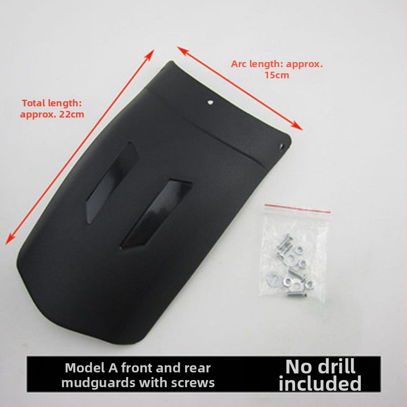 Rozšírený predný blatník a zadný blatník pre motocykle a elektrické trojkolky – univerzálna kompatibilita, polypropylén (PP), vodotesná ochrana