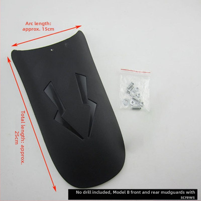 Rozšírený predný blatník a zadný blatník pre motocykle a elektrické trojkolky – univerzálna kompatibilita, polypropylén (PP), vodotesná ochrana