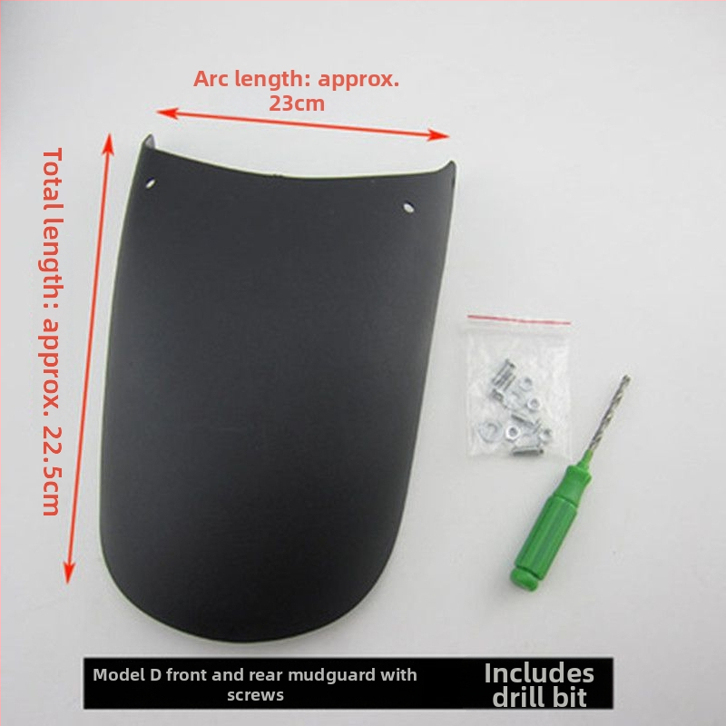 Rozšírený predný blatník a zadný blatník pre motocykle a elektrické trojkolky – univerzálna kompatibilita, polypropylén (PP), vodotesná ochrana