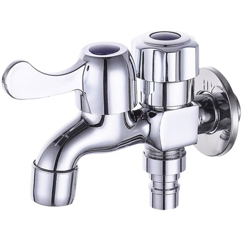 Robinet pentru mașina de spălat, cu utilizare dublă | Material: aliaj oțel inoxidabil cu cupru | Funcție: robinet amestecător | Intrare/Ieșire: DN15 | Temperatură de lucru: 0–100°C