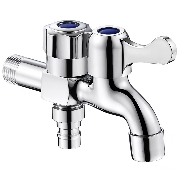 Robinet pentru mașina de spălat, cu utilizare dublă | Material: aliaj oțel inoxidabil cu cupru | Funcție: robinet amestecător | Intrare/Ieșire: DN15 | Temperatură de lucru: 0–100°C