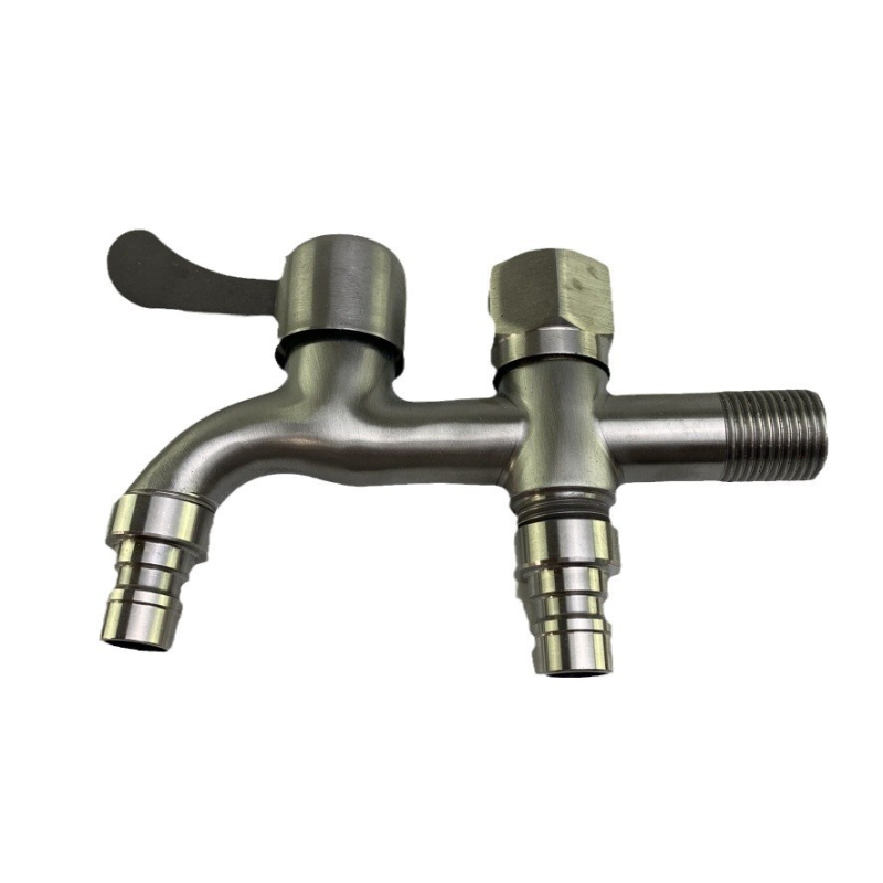 Robinet pentru mașina de spălat, cu utilizare dublă | Material: aliaj oțel inoxidabil cu cupru | Funcție: robinet amestecător | Intrare/Ieșire: DN15 | Temperatură de lucru: 0–100°C