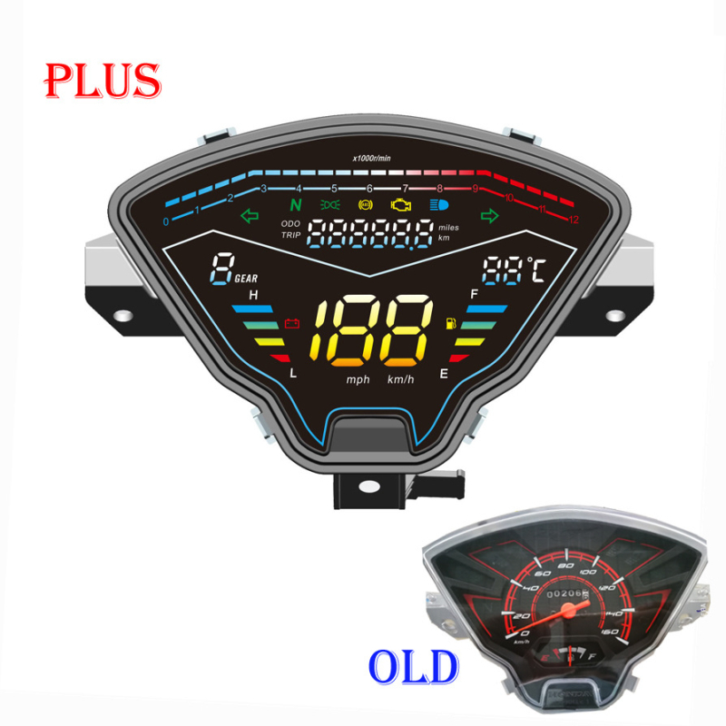 Motociklistički LCD instrument ploča – Wave RSX110 FI, 12V, kompatibilan s Honda Wave RSX110 FI (12V; Wave RSX110 FI model; Marka: Tiansheng)