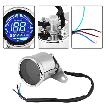 Panou de bord pentru motocicletă cu odometru LED LCD, stil retro modificat, model H-0126, TG