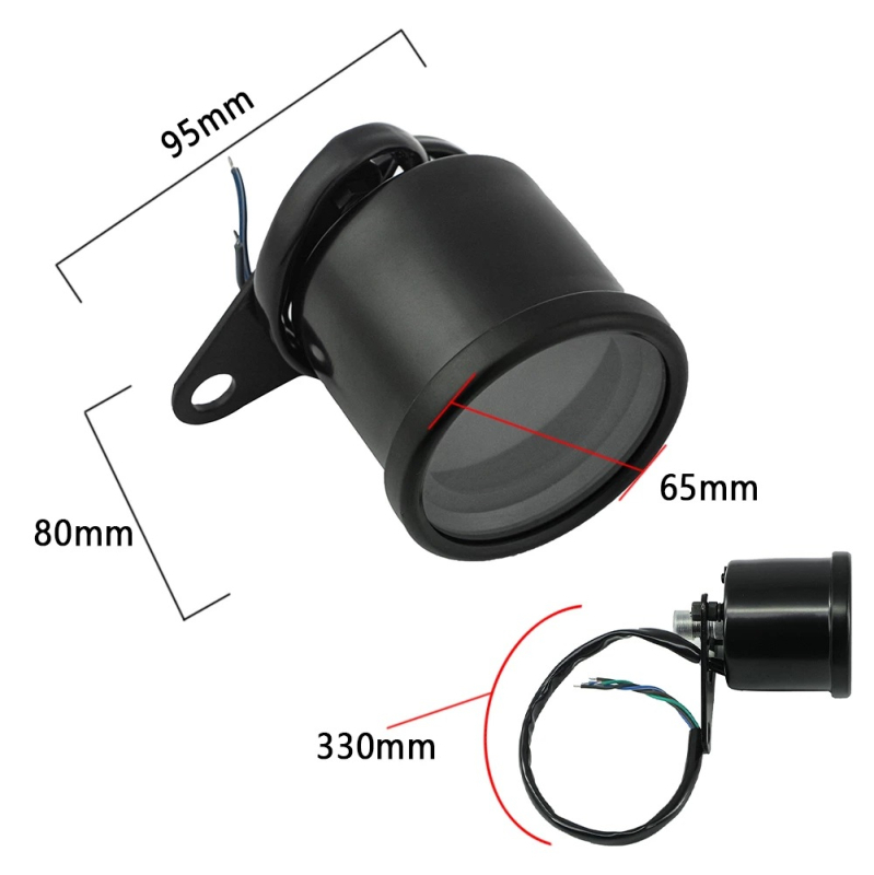 Panou de bord pentru motocicletă cu odometru LED LCD, stil retro modificat, model H-0126, TG