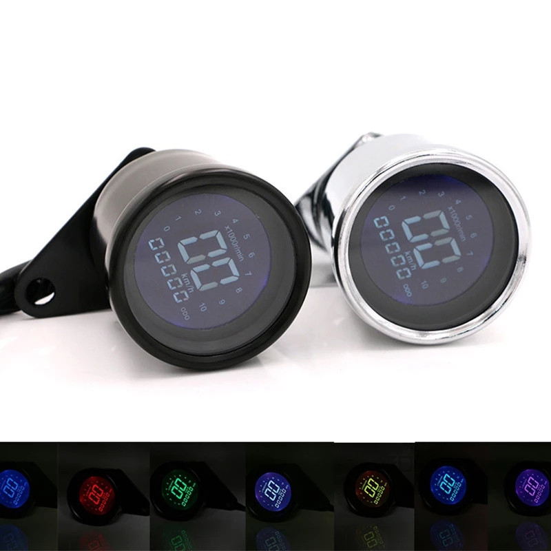 Panou de bord pentru motocicletă cu odometru LED LCD, stil retro modificat, model H-0126, TG