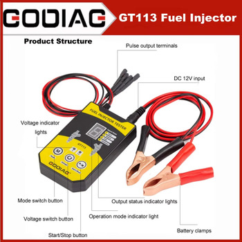 GT113 Δοκιμαστής ψεκαστήρων καυσίμου και κιτ καθαρισμού για αυτοκίνητα και μοτοσικλέτες – διαγνωτικό εργαλείο αυτοκινήτων