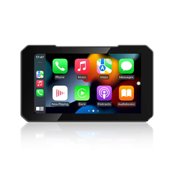 Vezeték nélküli motorkerékpár kijelző CarPlay és Android Auto támogatással, MT05, SD-kártya akár 64 GB-ig, 2 MP felbontás, 140° látómező, tápellátás 5V/1A