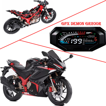 KAWAZONO GR200 cluster de instrumente pentru motocicletă cu afișaj LED HD LCD pentru GPX DACOR SA2 – ABS/PMMA/PP