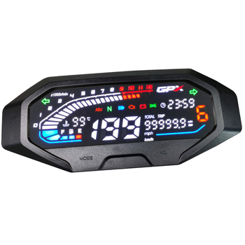 KAWAZONO GR200 cluster de instrumente pentru motocicletă cu afișaj LED HD LCD pentru GPX DACOR SA2 – ABS/PMMA/PP