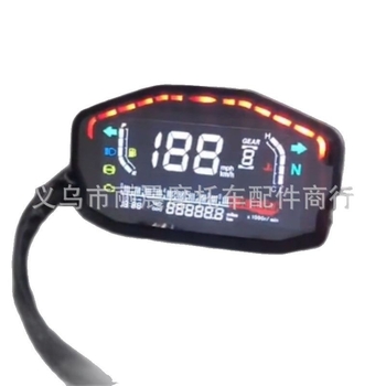 Мотоциклет LED LCD приборно табло със скоростомер и цифров одометър, модел 1010, марка JG, универсална модификация.