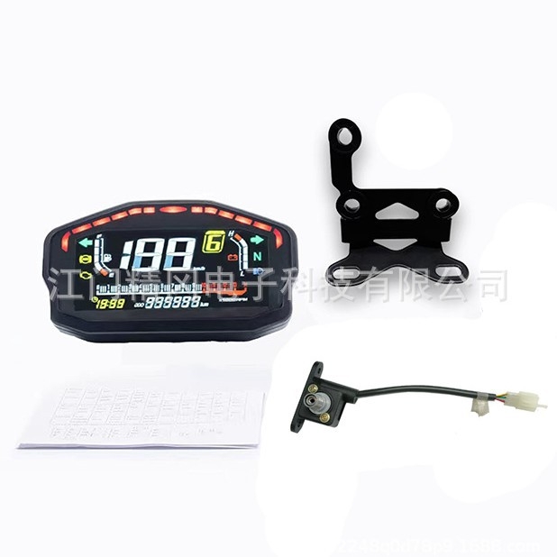 Дигитален измервателен уред с VA LCD дисплей, водоустойчив, скоростомер и одометър, марка JG