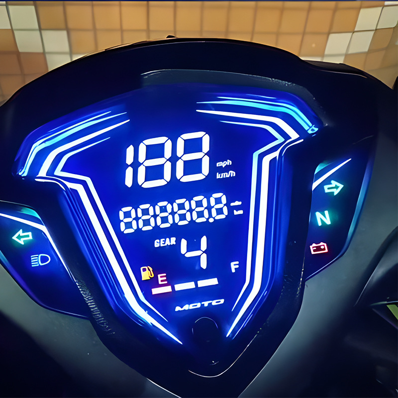 LCD instrument ploča za motocikl SRL115 FI / Lagenda 115Z – univerzalni skup brzomjera, točnost 1%, masa 0,35 kg