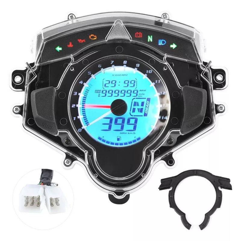 LCD dashboard motocikla LC135, brenda KAWAOZNO, model NEW LC135, ABS kućište, kompatibilan s LC135