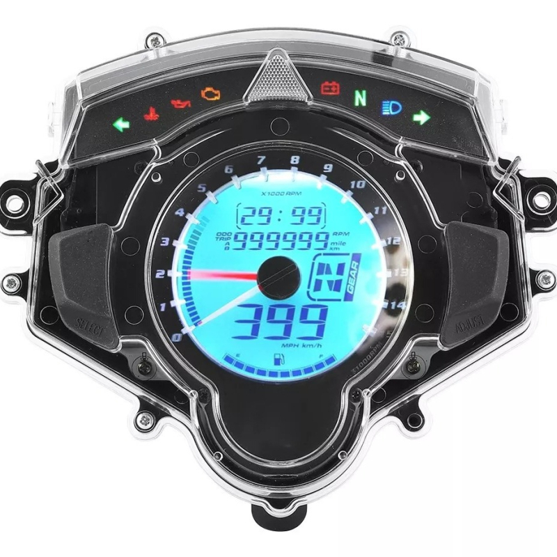 LCD dashboard motocikla LC135, brenda KAWAOZNO, model NEW LC135, ABS kućište, kompatibilan s LC135