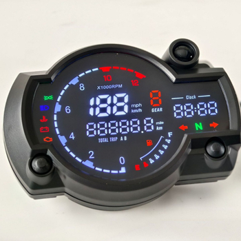 Дигитален инструментален панел RX2N за мотоциклет, автоматично регулиране на яркостта с часовник, 12V, универсален за мотори