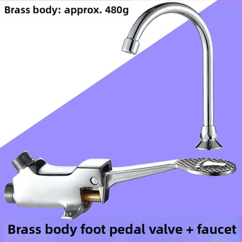 Pedálový kohútik pre nemocnice a laboratóriá, meď, model A230142, DN20 výstup, 30 s preplach