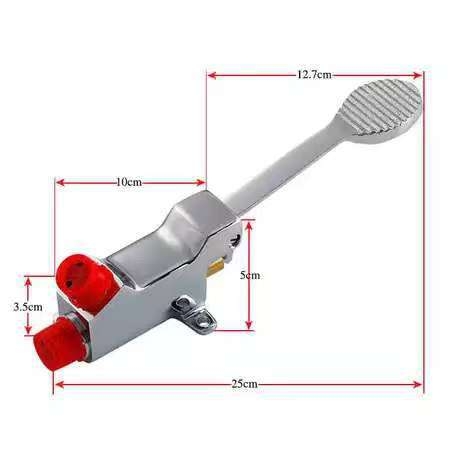 Robinet pedalat pentru spitale și laboratoare, din cupru, model A230142, ieșire DN20, spălare de 30 de secunde