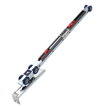 Sagitar roată suspendată din oțel inoxidabil pentru uși glisante interioare, cu tamponare bidirecțională și etichetă cu logo