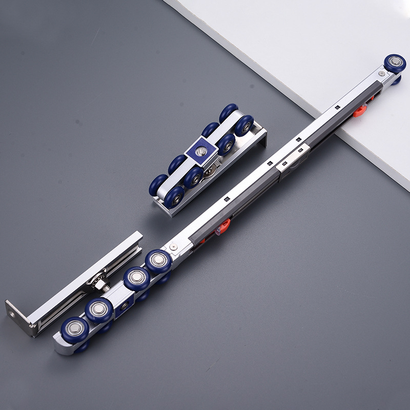 Sagitar roată suspendată din oțel inoxidabil pentru uși glisante interioare, cu tamponare bidirecțională și etichetă cu logo