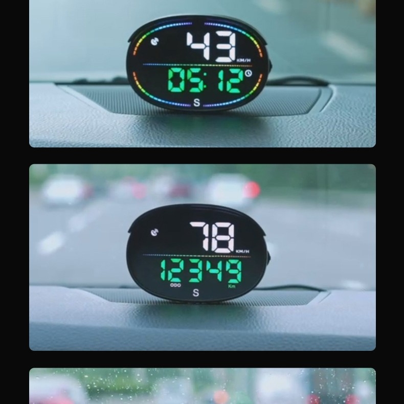 HUD display auto – model H2o, intrare GPS, alimentare USB, rezoluție HD, compatibilitate universală