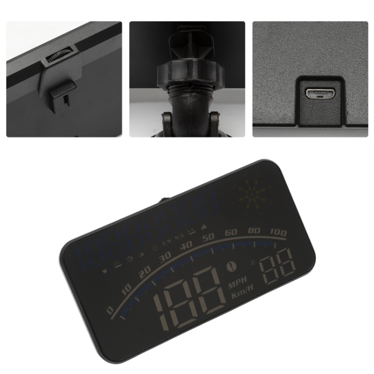 GPS Ασύρματο HUD Αυτοκινήτου — Head-Up Οθόνη, TFT LCD 1920x1080, Καθολική Συμβατότητα Οχημάτων, Οθόνη Ταχύτητας Φορτηγού