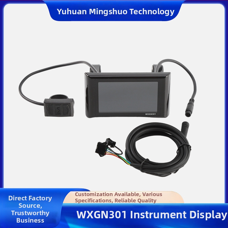 WXGN301 Farebný prístrojový displej pre elektrické bicykle a skútre – Rýchlosť, Napätie, Stav batérie, Kilometre na jazdu a Celkové kilometre, Kompatibilné so 24–72V