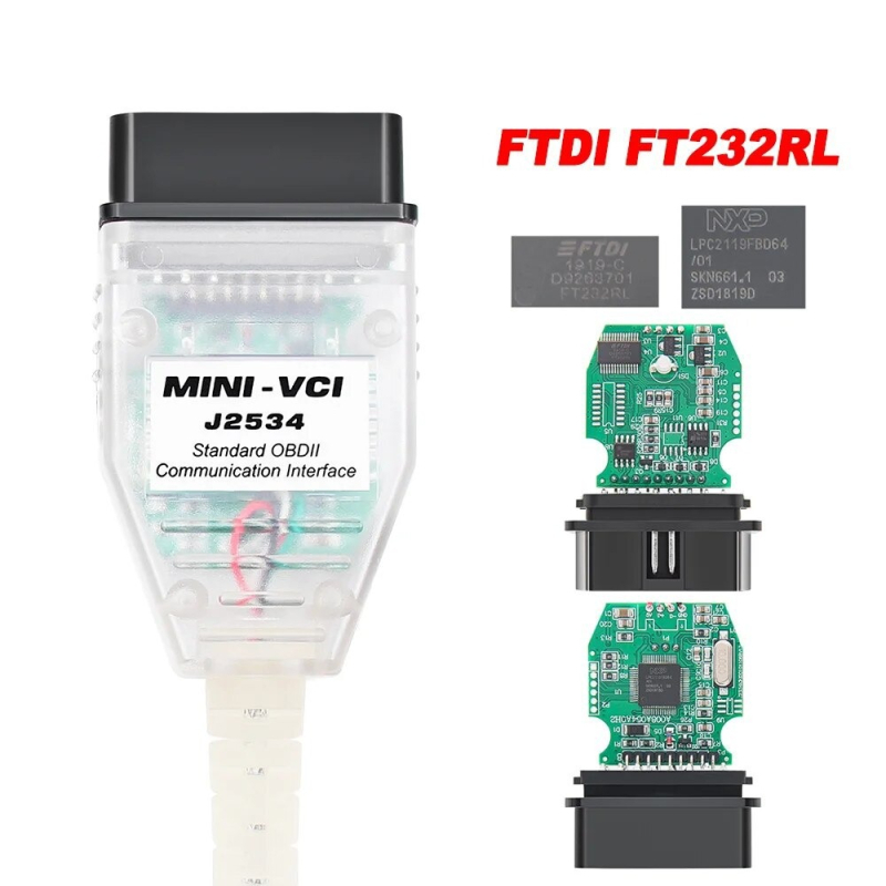 MINI VCI V18.00.008 Dijagnostički kabel za automobile kompatibilan s Toyota TIS J2534, Tip: Auto računalni tester, Napajanje: 9-16 V, Radna temperatura: -20 do 80 °C
