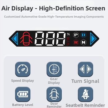 HUD palubný displej T5, HD rozlíšenie, napájanie cez OBD, kompatibilné s Model 3 a Model Y