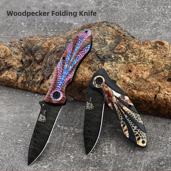 Sklápací nôž s ložiskovým otváraním, čepeľ 8,5 cm, pre outdoor aktivity, kempovanie a sebaobranu