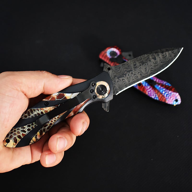 Sklopivi nož s ležajnim mehanizmom hitrega otvaranja, oštrica 8,5 cm, za outdoor aktivnosti, kampiranje i samoodbranu